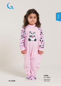 BABY GIRL OVERALL PAJAMAS M/L V10026 Tellini S.r.l. Wholesale Clothing